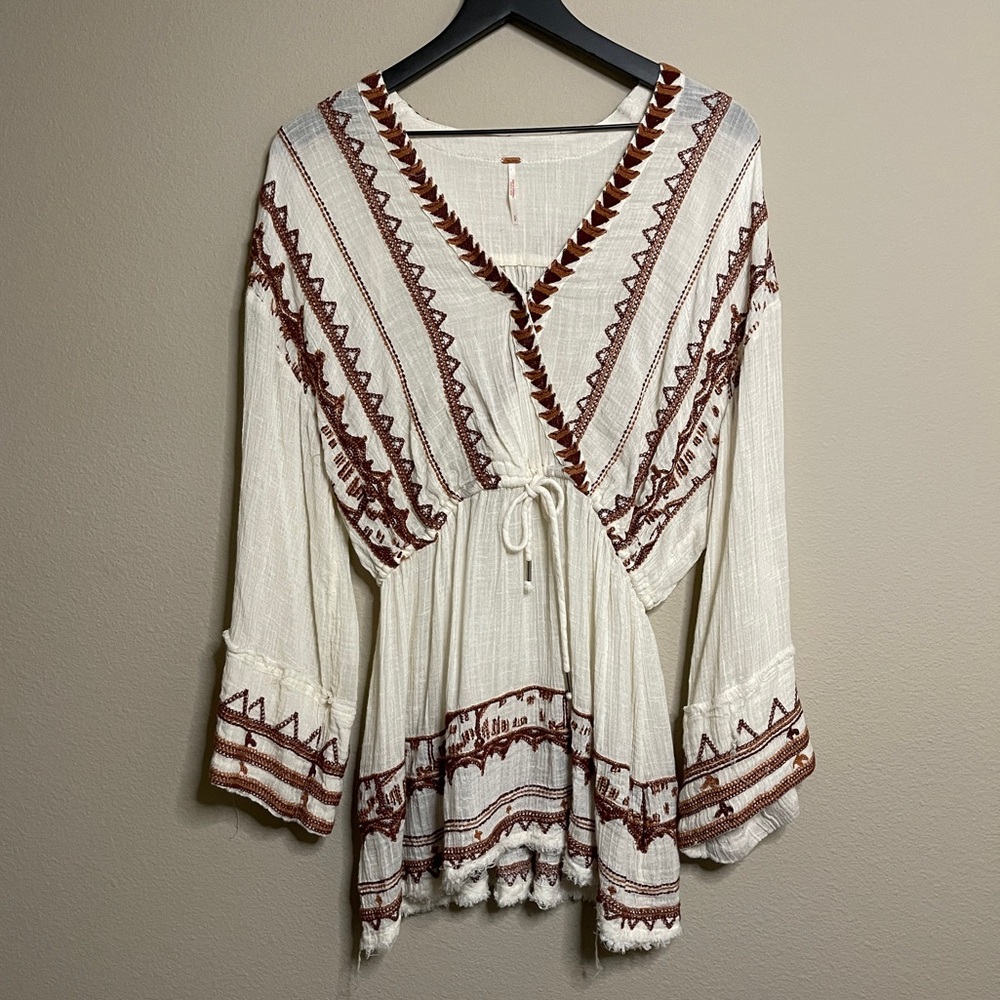 Free People Women’s Embroidered Tunic Size Small